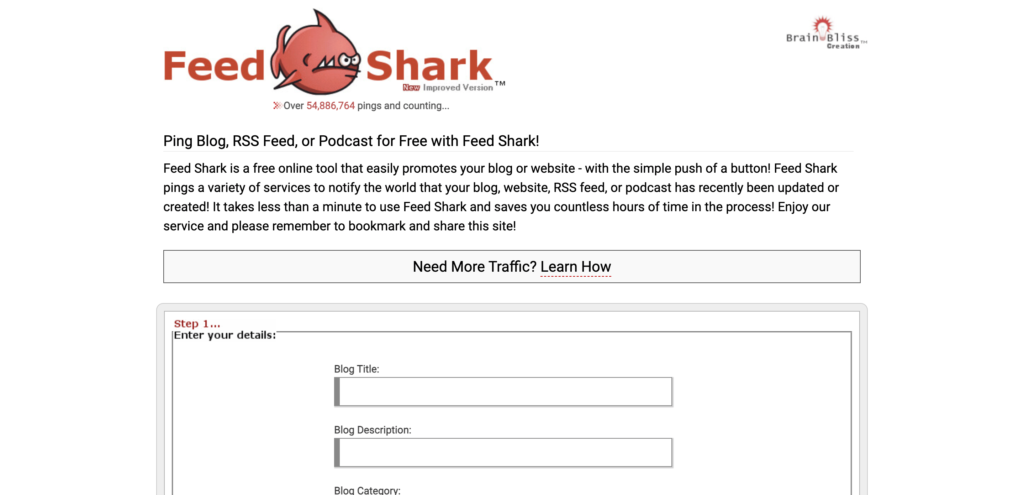 Ping Blog, RSS Feed, or Podcast for Free with Feed Shark!-min